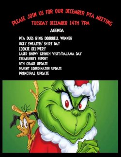 December PTA flyer